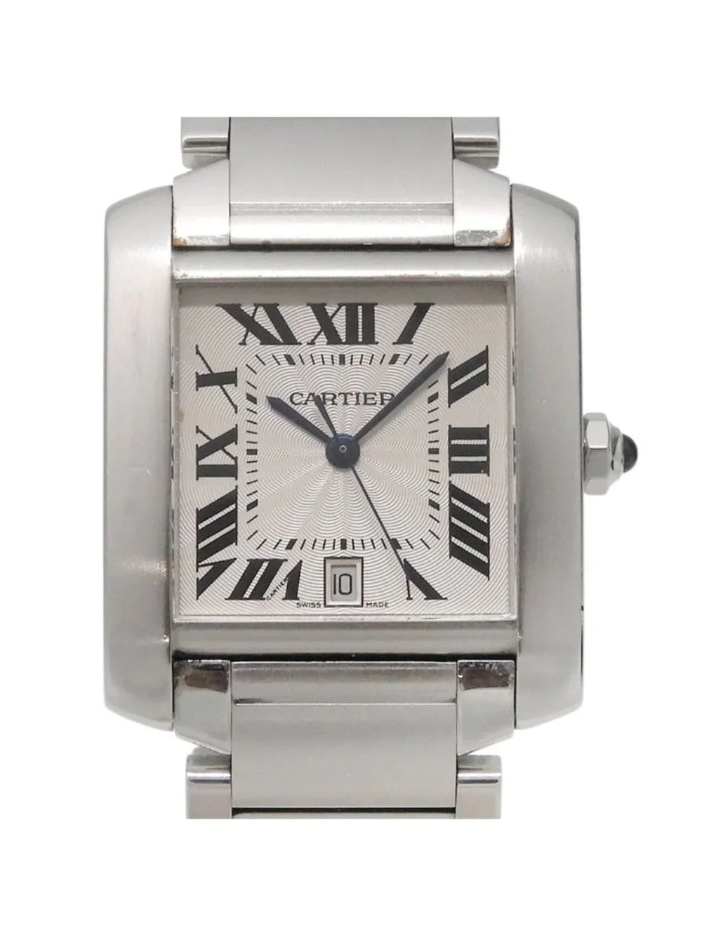 Cartier Tank Francaise LM Stainless Steel Automatic Analog Display White Dial